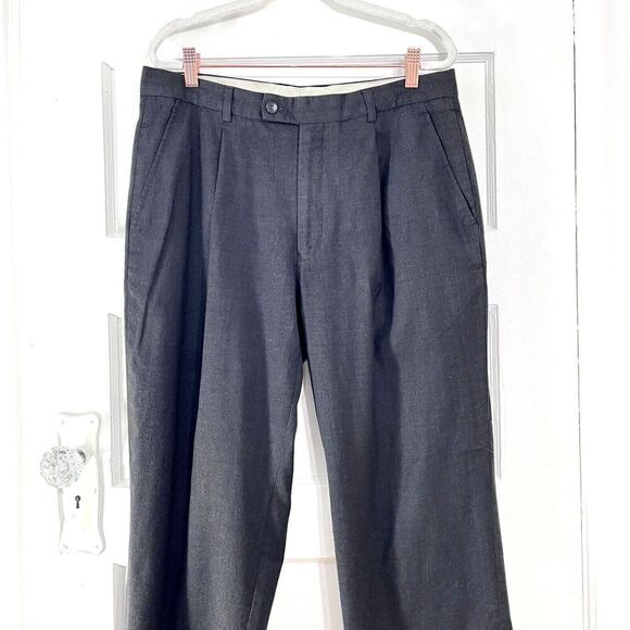 Balenciaga Pants Women 34x26 Grey Wool Cashmere Trouser Baggy Ankle High Rise - Picture 4 of 13